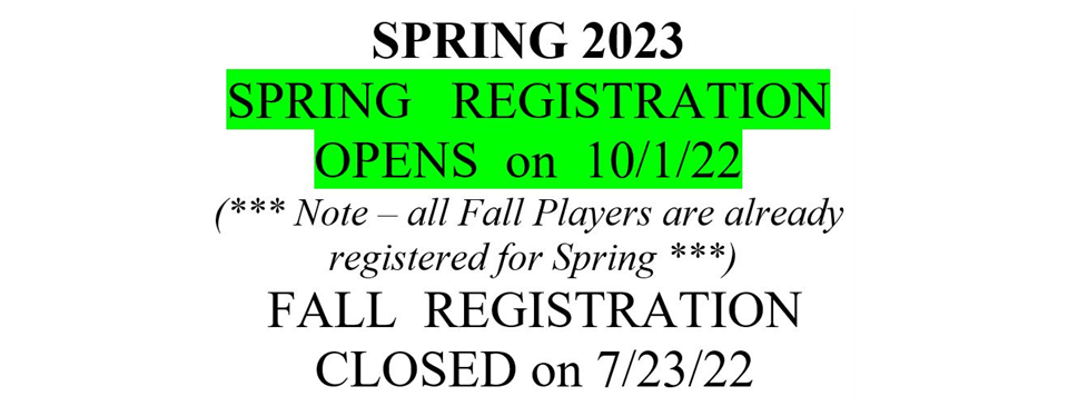 Spring Registration Opens
