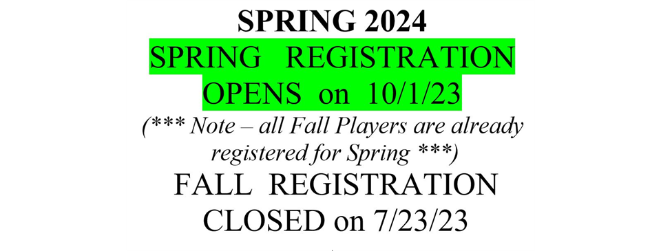 Spring Registration Opens