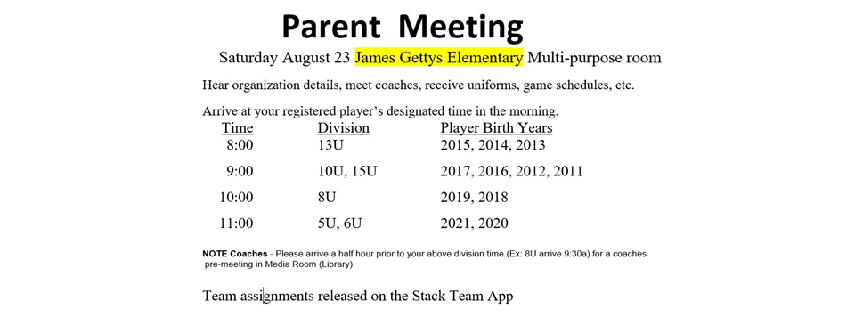 Parent Meeting