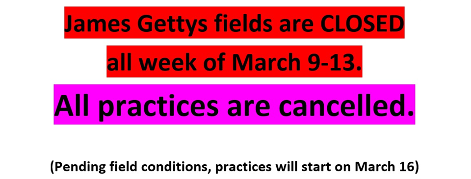 Practices canceled March 9-13