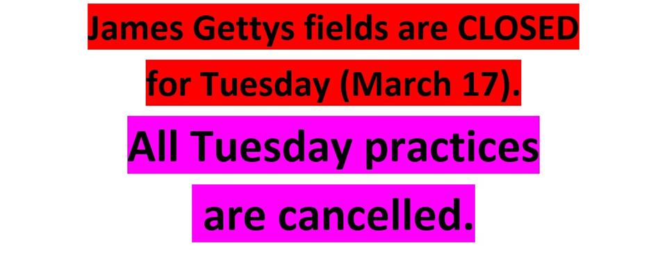 Practices canceled March 17